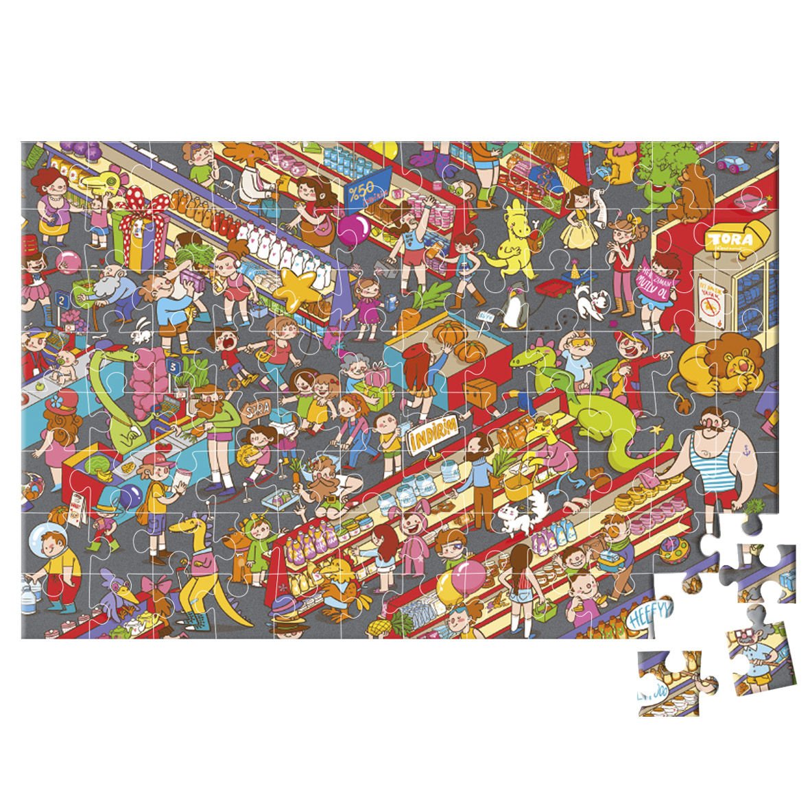 96  Parça Puzzle – Süpermarket