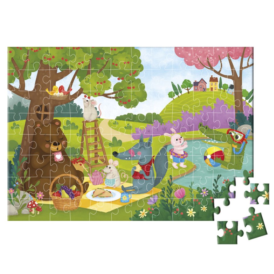 96 Parça Puzzle –Ormanda Piknik